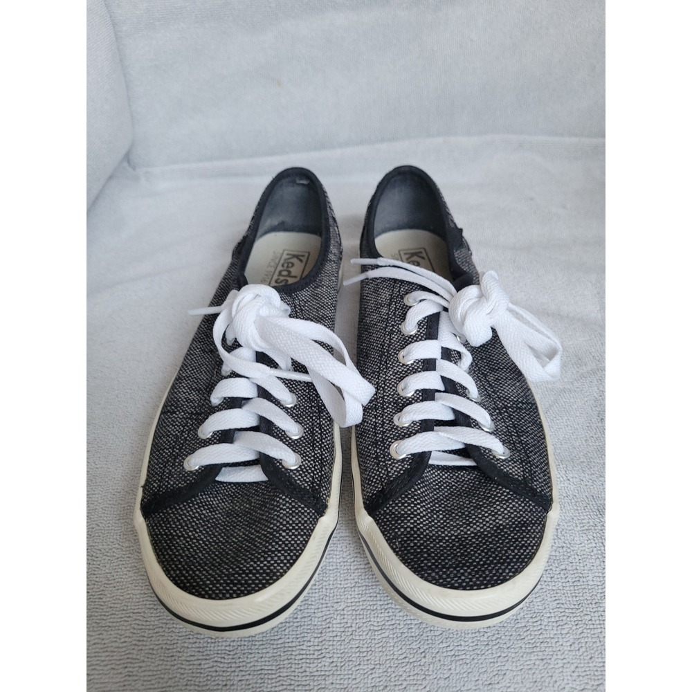 Keds Champion Black White Woven‎ Canvas Low Top Sneakers WF56559 Womens 7